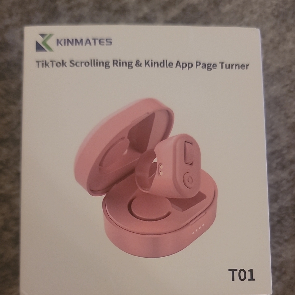 Pink TikTok Scrolling Ring & Kindle App Page Turner